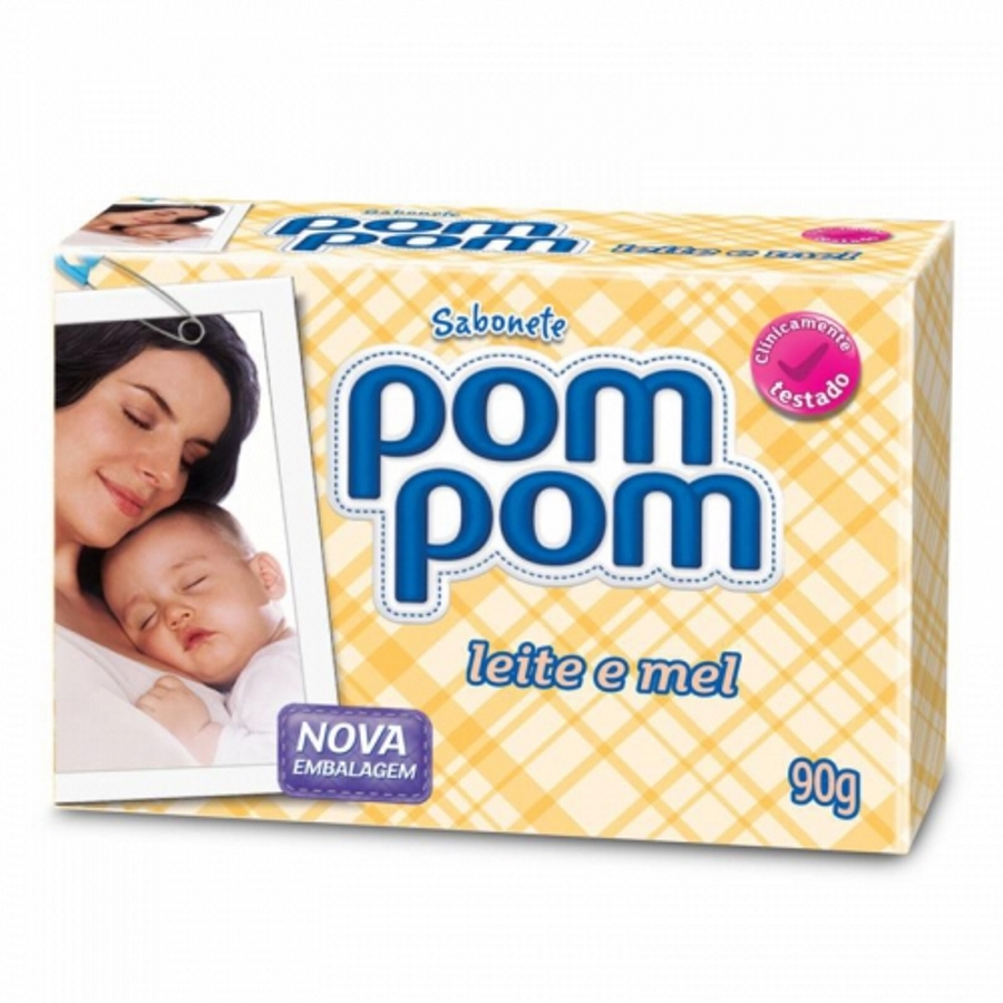 Sabonete Infantil Pom Pom Leite E Mel 90g