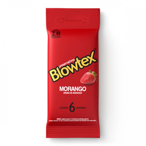 Preservativo Blowtex Morango 6 unidades