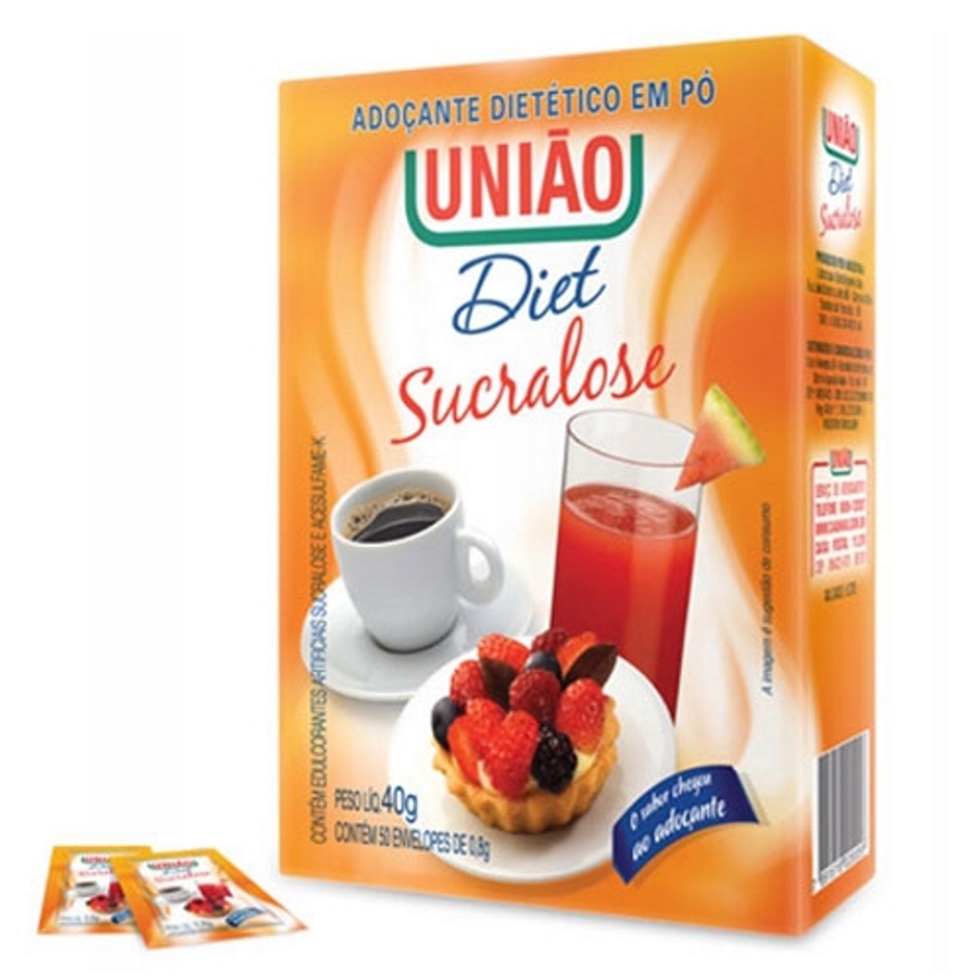 UNIÃO ADOÇANTE SUCRALOSE COM 50 SACHÊS