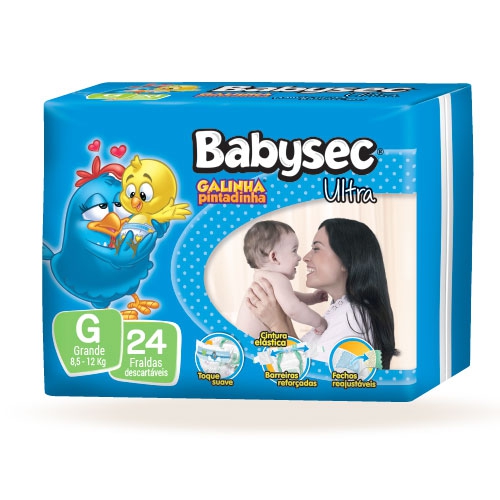 Fralda Infantil Descartavel BabySec Jumbo G 24 unidades