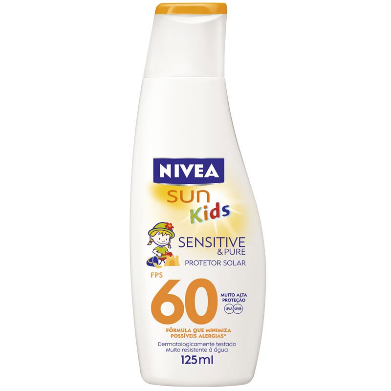 Protetor Nivea FPS60 Kids Sensitive&Pure 125ml