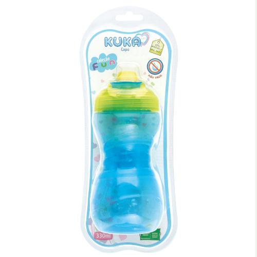 Copo de Treinamento Kuka Fun Antivazamento Azul 330ml