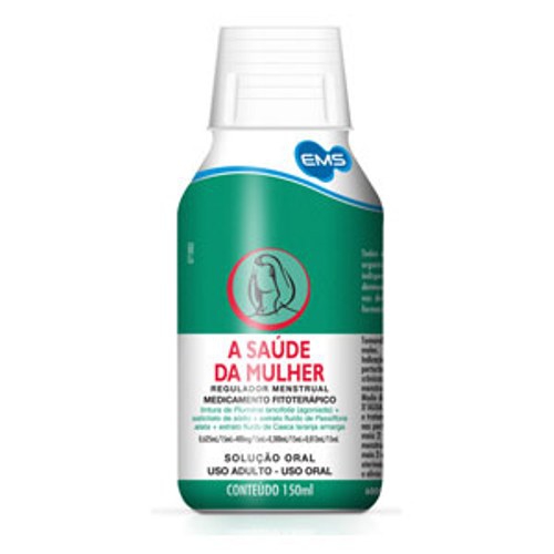 A Saude da Mulher 0,625mL/15mL + 400mg/15mL + 0,30mL/15mL + 0,013mL/15mL,1 frasco com 150mL de solucao de uso oral + copo dosador