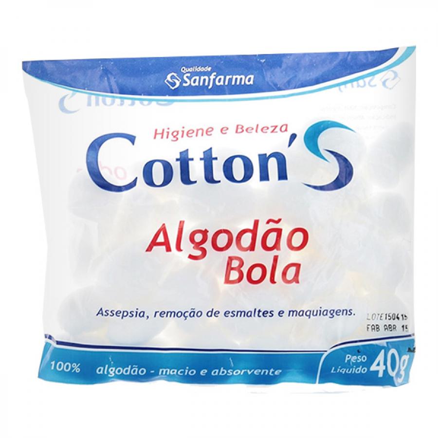 ALGODÃO SANFARMA 40G BOLAS