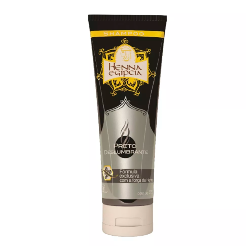 Shampoo Tonalizante Henna Egipsia Preto Deslumbrante 250ml