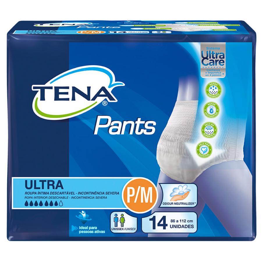 Fralda Geriátrica Tena Pants Ultra Tam P/M 14 unidades