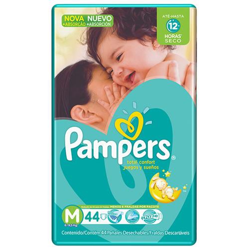 Fralda Pampers Total Confort Mega com 44 Unidades M