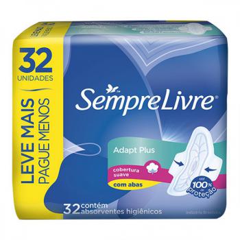 Absorvente Externo Sempre Livre Adapt Plus 32 unidades