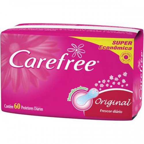 Protetor Diario Carefree Sem Perfume 60 unidades