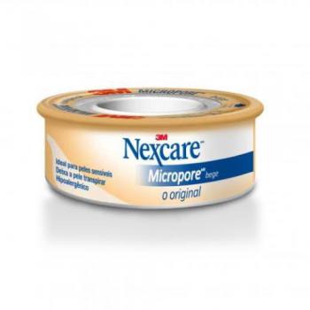 Esparadrapo Nexcare Micropore bege, 1 unidade com 12mm x 4,5m