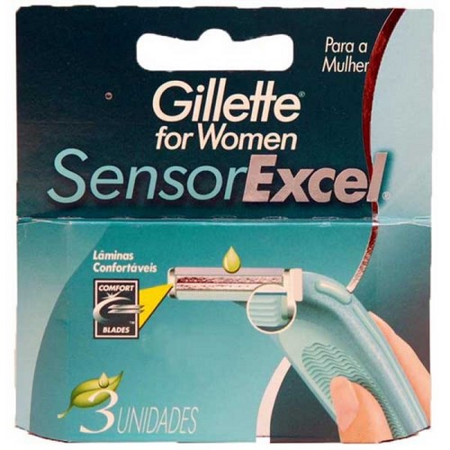 Carga Gillette Sensor Excel For Women Com 3 Unidades