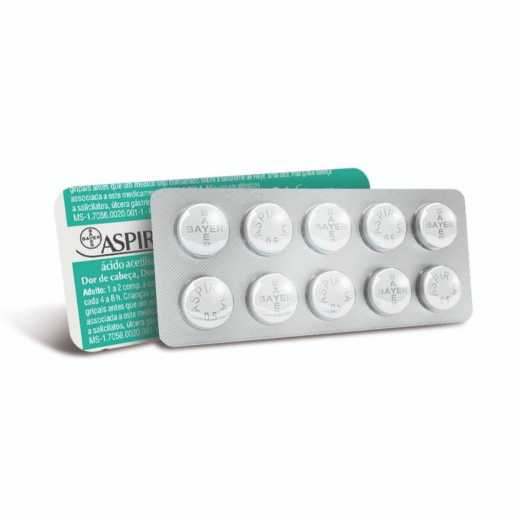 Aspirina 500mg, blister com 10 comprimidos