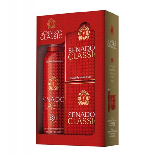 Kit Senador Classic Com 2 Sabonetes + Desodorante Aerosol