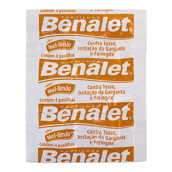 BENALET COM 4 PASTILHAS SABOR MEL E LIMAO