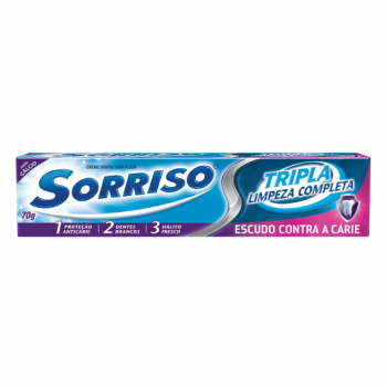 Creme Dental Sorriso Tripla Limpeza Completa 70g