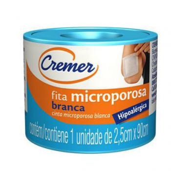 Fita Microporosa Cremer branca com 2,5cm x 0,9m