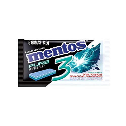 Chiclete Mentos 3 Mais Strong Mint 8,5g