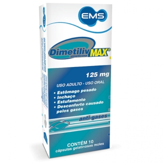 Dimetiliv Max 125mg com 10 Capsulas