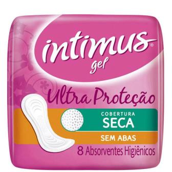 Absorvente Intimus Gel Tripla Protecao Extra Suave sem Abas 8 Unidades