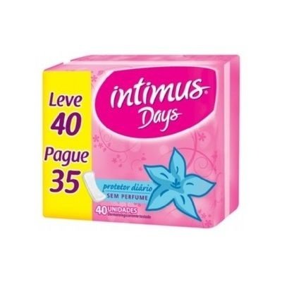 Absorvente Intimus days sem abas sem perfume Leve 40un. Pague 35un.