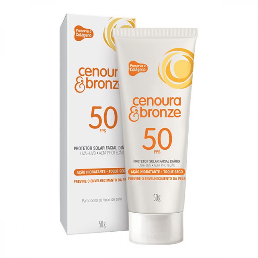 Protetor Solar Facial Cenoura & Bronze FPS 50 50g