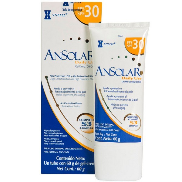 ANSOLAR FPS30 DAILY USE GEL/CREME BISNAGA 60G