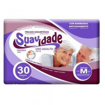 Fralda Geriatrica Suavidade M 30 Unidades