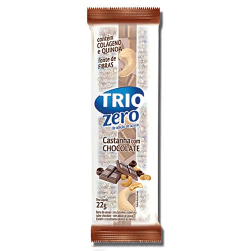 Barra Cereal Trio Zero Castanha/ Chocolate 22g 1 Unidade