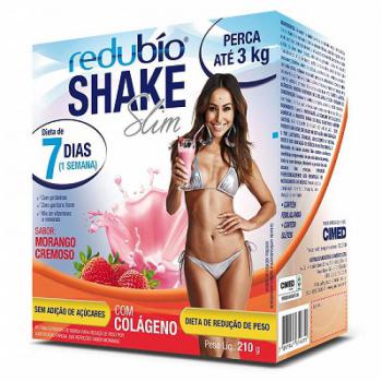 Redubio Shake Slim com Colageno Sabor Morango Cremoso 210g