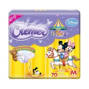 Fralda Cremer Disney Mega M 70 Unidades