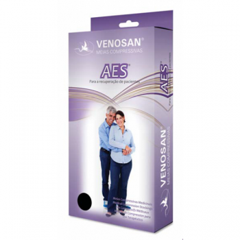 Meia-Coxa Com Silicone Venosan AES 18mmhg AGH Tamanho X-G Pe Aberto Branca