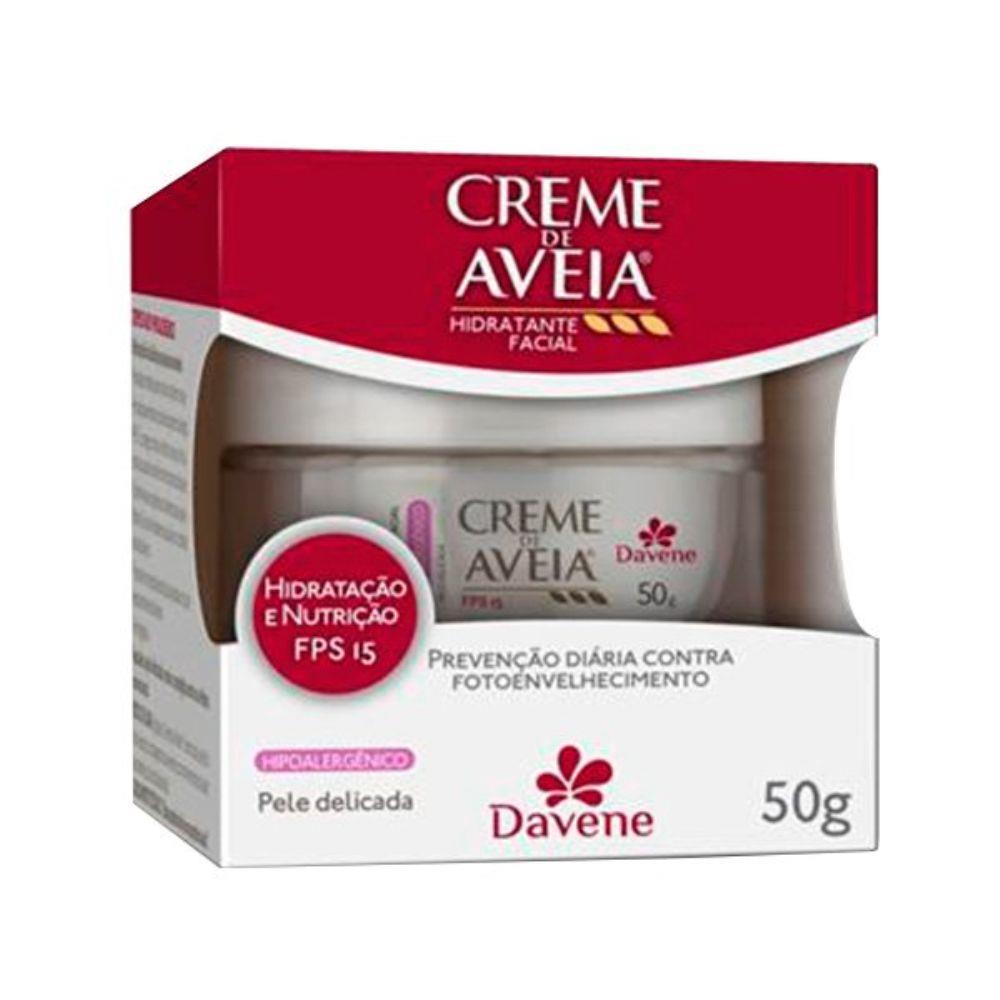 Creme Hidratante Facial Davene Aveia Hipoalergenico para Pele Delicada 50g
