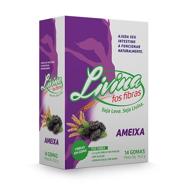 LIVINA FOS FIBRAS AMEIXA 14 GOMAS