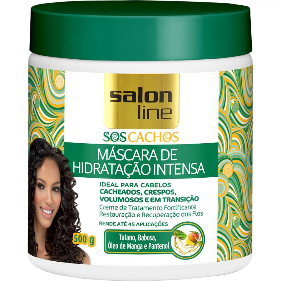 MASCARA CAPILAR DE HIDRATACAO INTENSA SALON LINE S.O.S CACHOS 500G